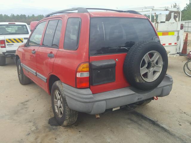 2CNBE134746909683 - 2004 CHEVROLET TRACKER RED photo 3