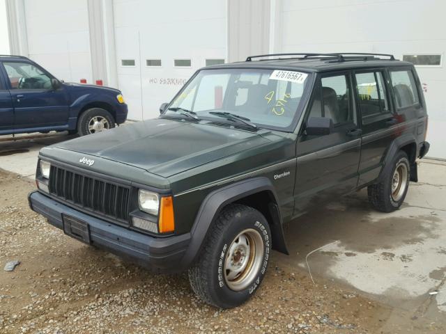 1J4FJ28S4TL206718 - 1996 JEEP CHEROKEE S GREEN photo 2