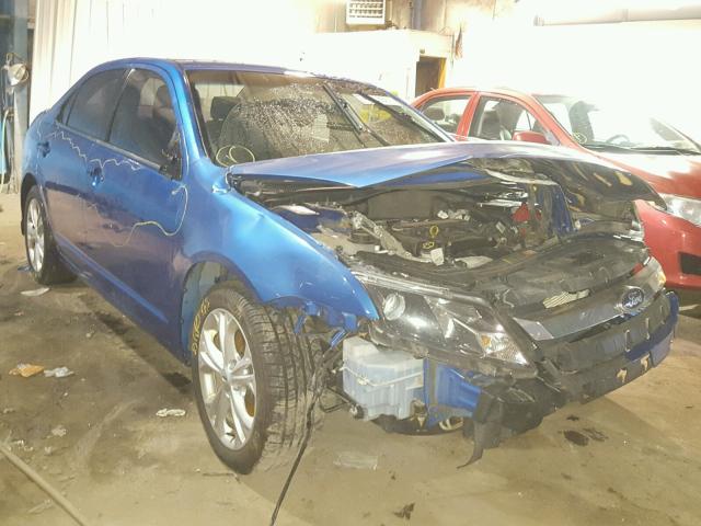 3FAHP0HA0CR213892 - 2012 FORD FUSION SE BLUE photo 1