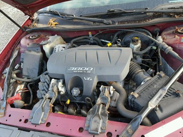 2G2WP522041313419 - 2004 PONTIAC GRAND PRIX RED photo 7