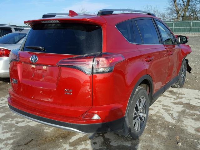 JTMRFREV5HJ106349 - 2017 TOYOTA RAV4 XLE RED photo 4