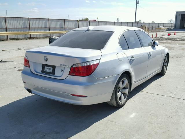 WBANU53588CT09575 - 2008 BMW 528 I SILVER photo 4