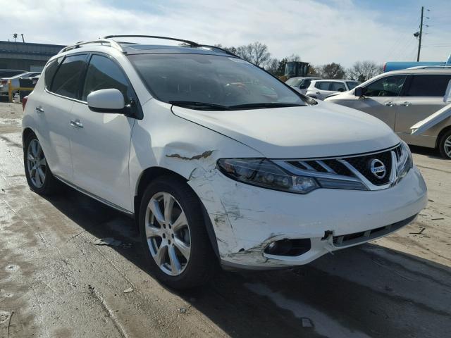 JN8AZ1MU8DW212567 - 2013 NISSAN MURANO S WHITE photo 1