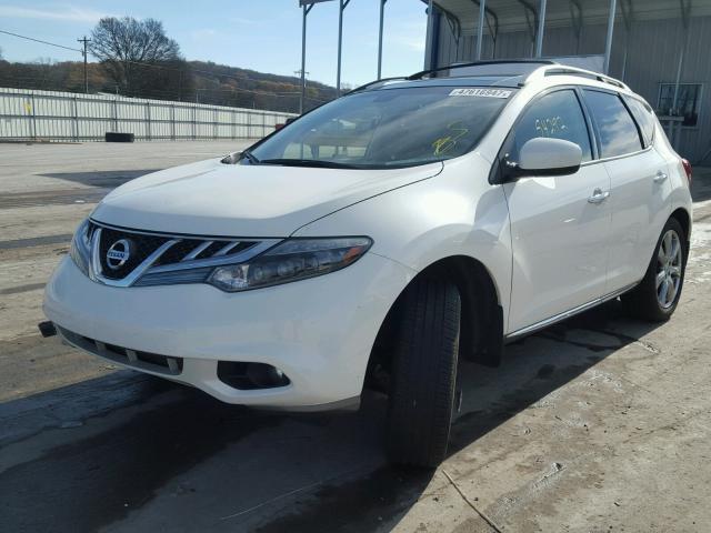 JN8AZ1MU8DW212567 - 2013 NISSAN MURANO S WHITE photo 2