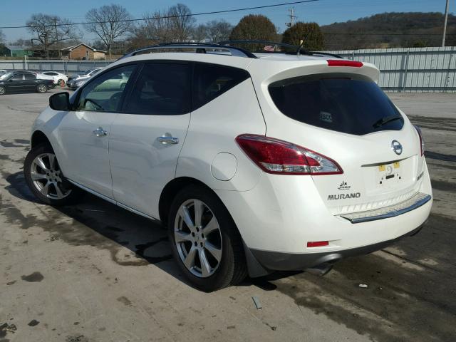 JN8AZ1MU8DW212567 - 2013 NISSAN MURANO S WHITE photo 3