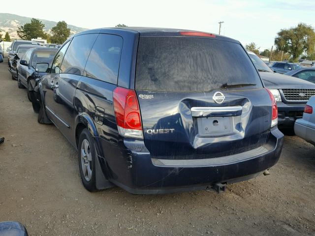 5N1BV28U97N116898 - 2007 NISSAN QUEST S BLUE photo 3