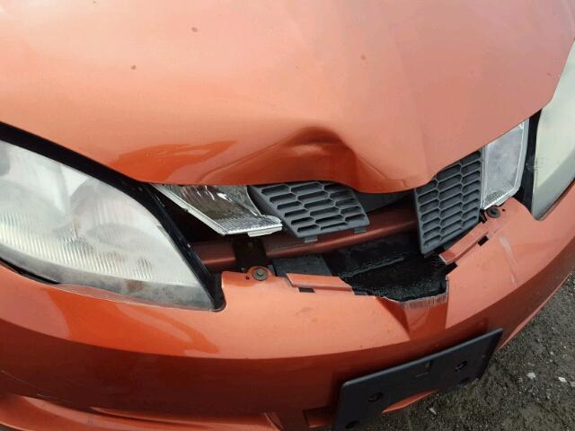 1G2JB12F547292042 - 2004 PONTIAC SUNFIRE ORANGE photo 9