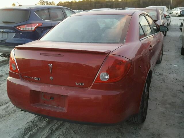 1G2ZG58N174179835 - 2007 PONTIAC G6 BASE RED photo 4