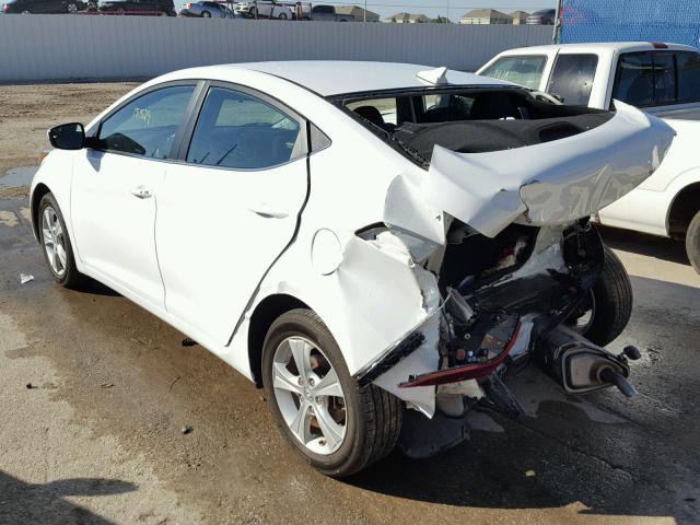 5NPDH4AE9GH783666 - 2016 HYUNDAI ELANTRA SE WHITE photo 3