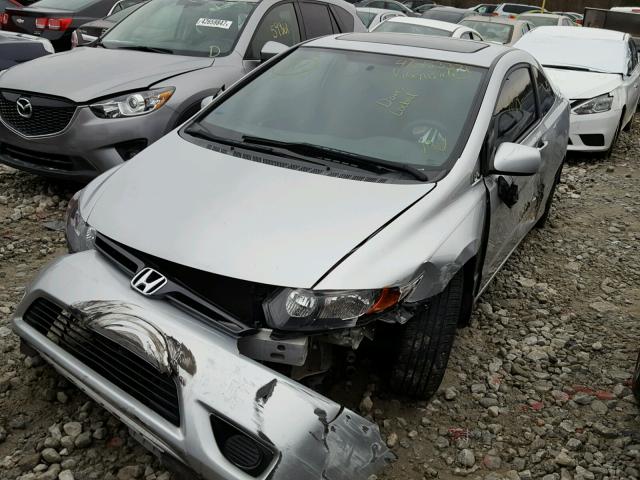 2HGFG12887H550410 - 2007 HONDA CIVIC EX SILVER photo 2