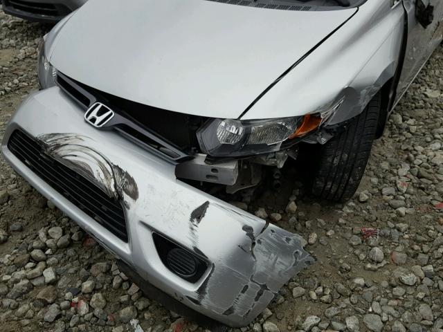 2HGFG12887H550410 - 2007 HONDA CIVIC EX SILVER photo 9