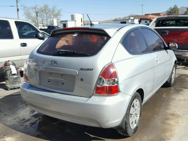 KMHCM3AC6AU160448 - 2010 HYUNDAI ACCENT BLU SILVER photo 4