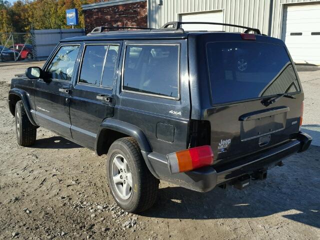 1J4FF48SX1L588764 - 2001 JEEP CHEROKEE S BLACK photo 3