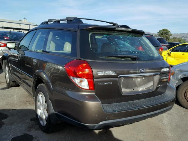 4S4BP62C487338272 - 2008 SUBARU OUTBACK 2. BROWN photo 3