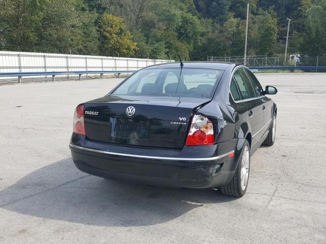 WVWTU63B35E076341 - 2005 VOLKSWAGEN PASSAT GLX BLACK photo 4