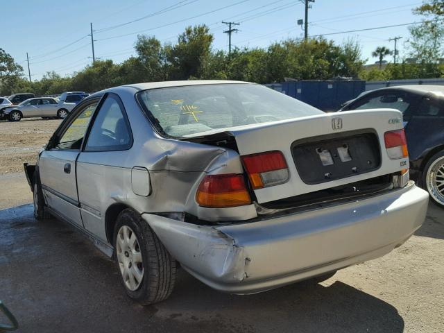 1HGEJ6223WL091245 - 1998 HONDA CIVIC DX SILVER photo 3