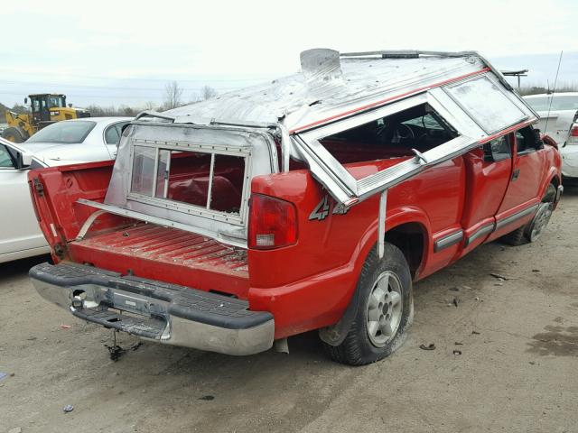 1GCDT19X138189388 - 2003 CHEVROLET S TRUCK S1 RED photo 4