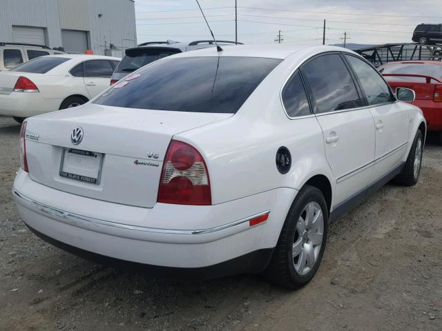 WVWTH63B52P078046 - 2002 VOLKSWAGEN PASSAT GLX WHITE photo 4