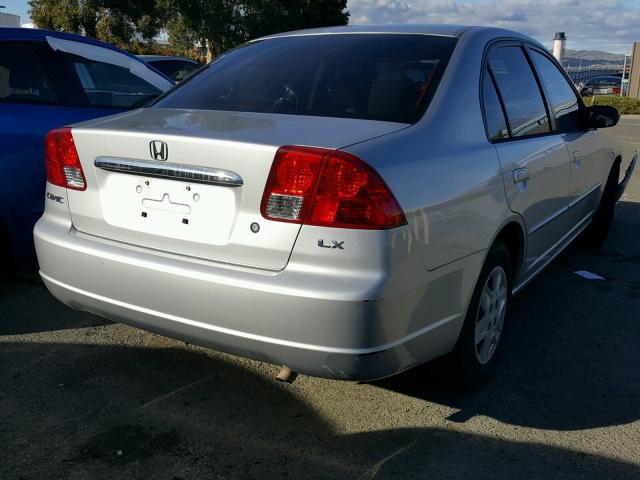 JHMES165X3S000376 - 2003 HONDA CIVIC LX SILVER photo 4