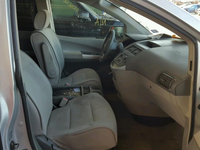 5N1BV28U17N119200 - 2007 NISSAN QUEST S SILVER photo 5