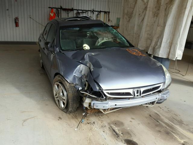 1HGCM567X7A072235 - 2007 HONDA ACCORD EX BLUE photo 1