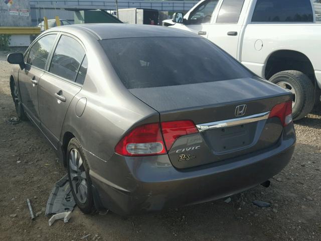 19XFA16999E007407 - 2009 HONDA CIVIC EXL Qəhvəyi foto 3