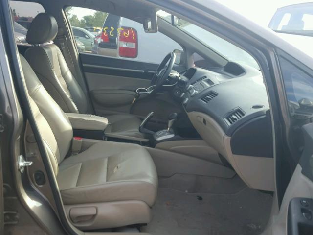 19XFA16999E007407 - 2009 HONDA CIVIC EXL Qəhvəyi foto 5