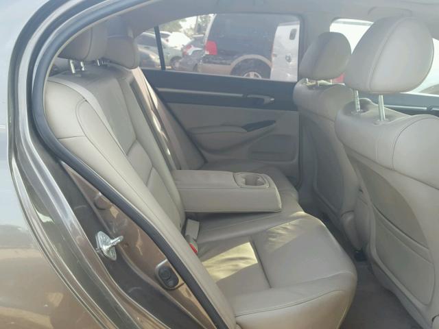 19XFA16999E007407 - 2009 HONDA CIVIC EXL Qəhvəyi foto 6