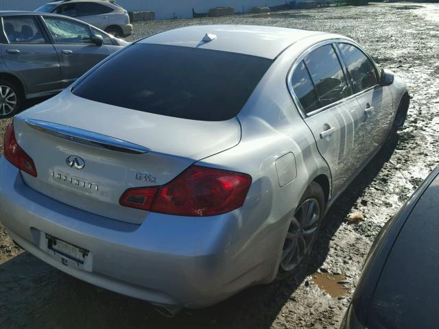 JNKBV61F18M278215 - 2008 INFINITI G35 SILVER photo 4