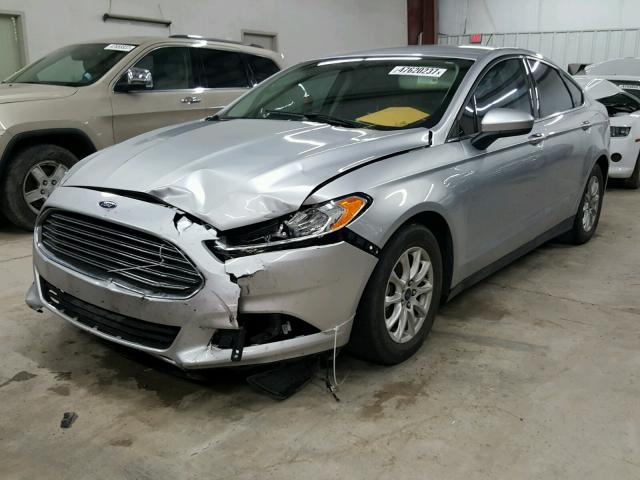 3FA6P0G71GR279242 - 2016 FORD FUSION S SILVER photo 2