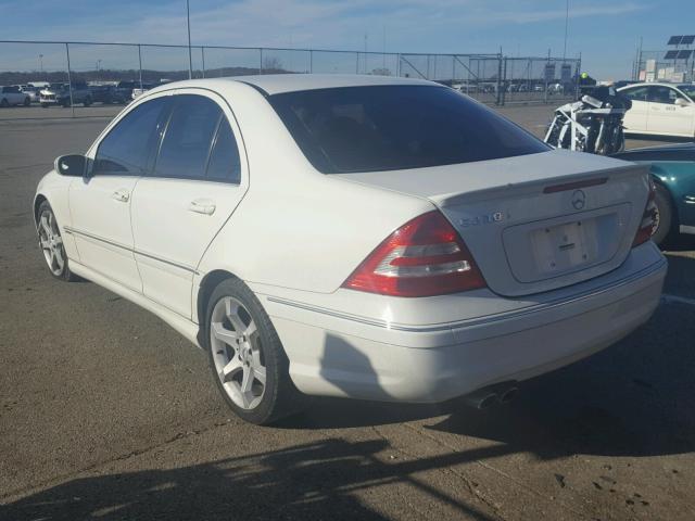 WDBRF52H07F923736 - 2007 MERCEDES-BENZ C 230 WHITE photo 3