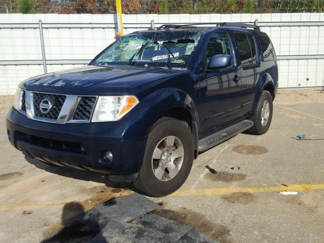 5N1AR18U57C627918 - 2007 NISSAN PATHFINDER BLUE photo 2