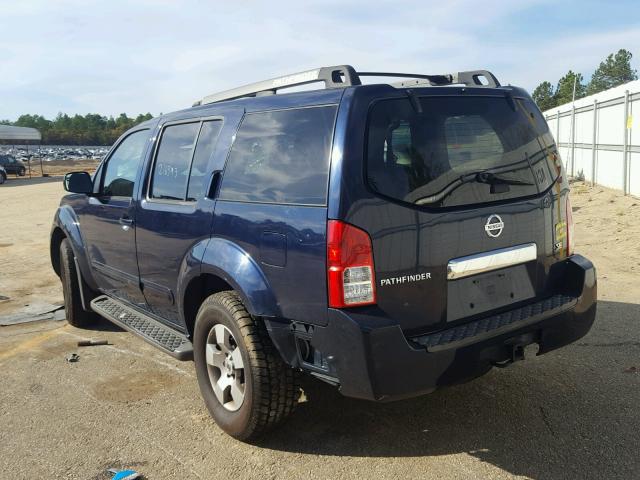 5N1AR18U57C627918 - 2007 NISSAN PATHFINDER BLUE photo 3