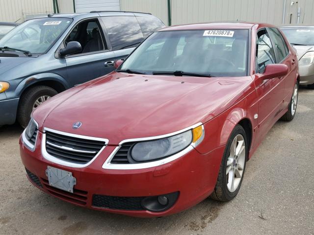 YS3ED49G573518334 - 2007 SAAB 9-5 2.3T RED photo 2