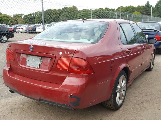 YS3ED49G573518334 - 2007 SAAB 9-5 2.3T RED photo 4