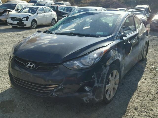 KMHDH4AE7CU475830 - 2012 HYUNDAI ELANTRA GL BLACK photo 2