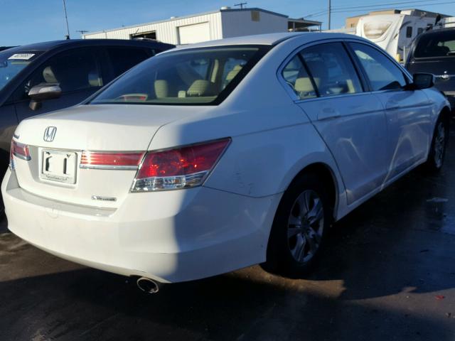 1HGCP2F60CA156264 - 2012 HONDA ACCORD SE WHITE photo 4