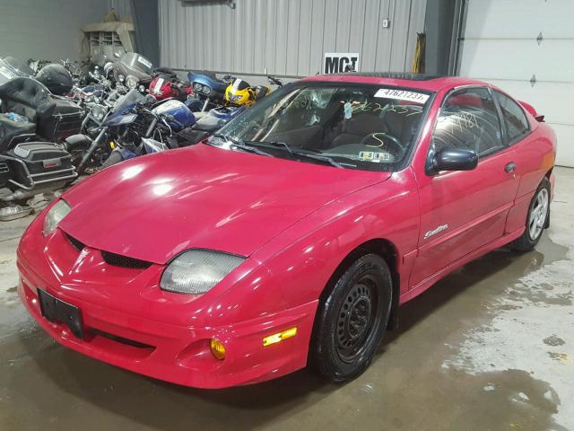 1G2JB1241Y7243313 - 2000 PONTIAC SUNFIRE SE RED photo 2