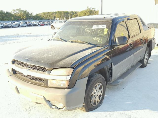 3GNEK13T42G103343 - 2002 CHEVROLET AVALANCHE BLACK photo 2