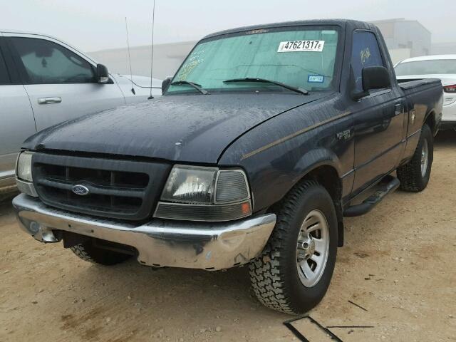 1FTYR10C9XUB07690 - 1999 FORD RANGER BLUE photo 2