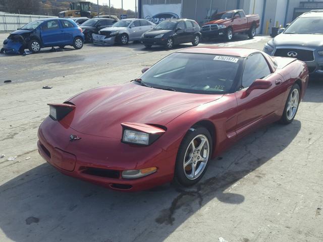 1G1YY22G215102298 - 2001 CHEVROLET CORVETTE MAROON photo 2