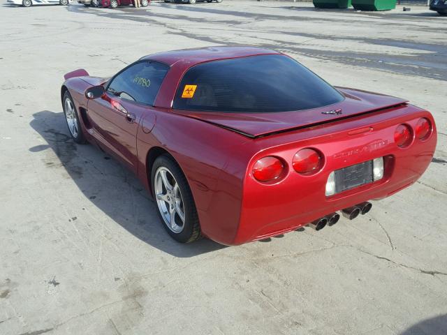 1G1YY22G215102298 - 2001 CHEVROLET CORVETTE MAROON photo 3