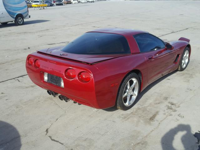 1G1YY22G215102298 - 2001 CHEVROLET CORVETTE MAROON photo 4