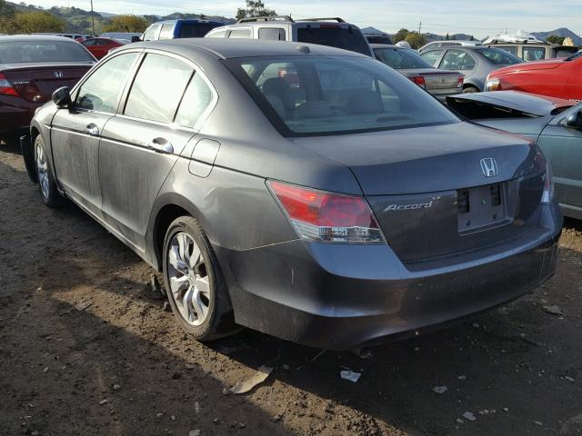 1HGCP36848A006169 - 2008 HONDA ACCORD EXL GRAY photo 3