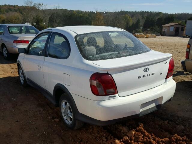 JTDAT123410114805 - 2001 TOYOTA ECHO WHITE photo 3