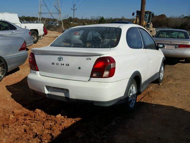 JTDAT123410114805 - 2001 TOYOTA ECHO WHITE photo 4