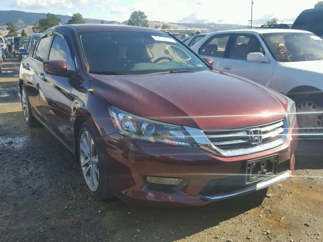 1HGCR2F57EA140146 - 2014 HONDA ACCORD SPO MAROON photo 1