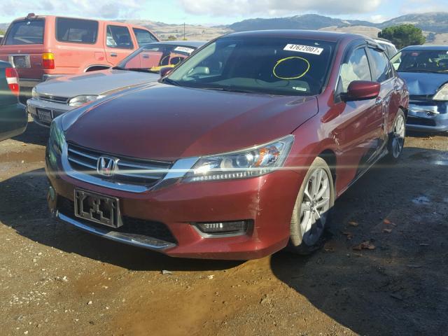 1HGCR2F57EA140146 - 2014 HONDA ACCORD SPO MAROON photo 2