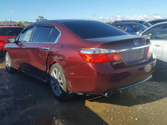 1HGCR2F57EA140146 - 2014 HONDA ACCORD SPO MAROON photo 3