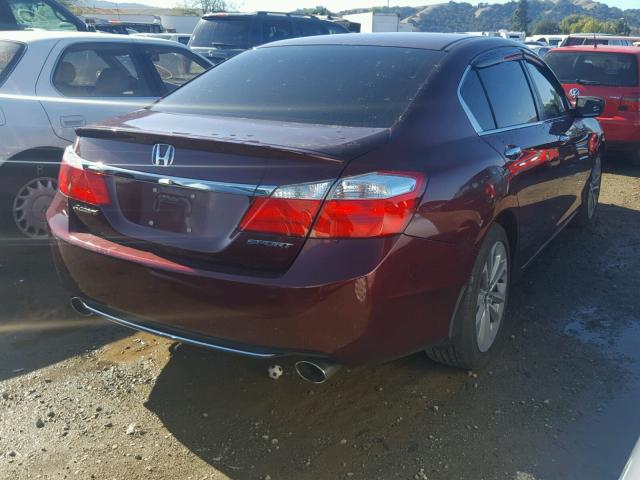 1HGCR2F57EA140146 - 2014 HONDA ACCORD SPO MAROON photo 4